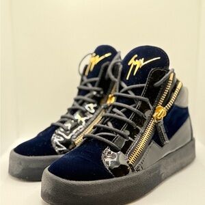 Giuseppe Zanotti DoubleZip Suede Sneaker